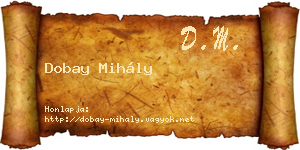 Dobay Mihály névjegykártya