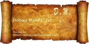 Dobay Mihály névjegykártya
